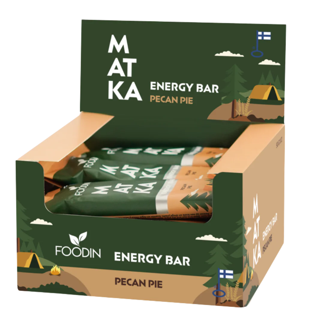 Foodin MATKA Energy Bar Pecan Pie - Välipalapatukka 12 x 50 g TUKKUPAKKAUS - erä
