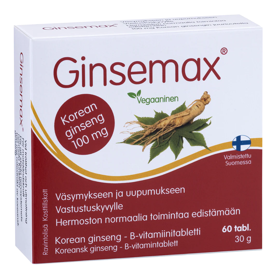 Ginsemax - Korean Ginseng B-vitamiinitabletti 60 tabl.