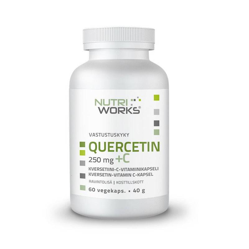Nutri Works Quercetin 250 mg + C - Kversetiini-C-vitamiinikapseli 60 vegekaps. - poistuu