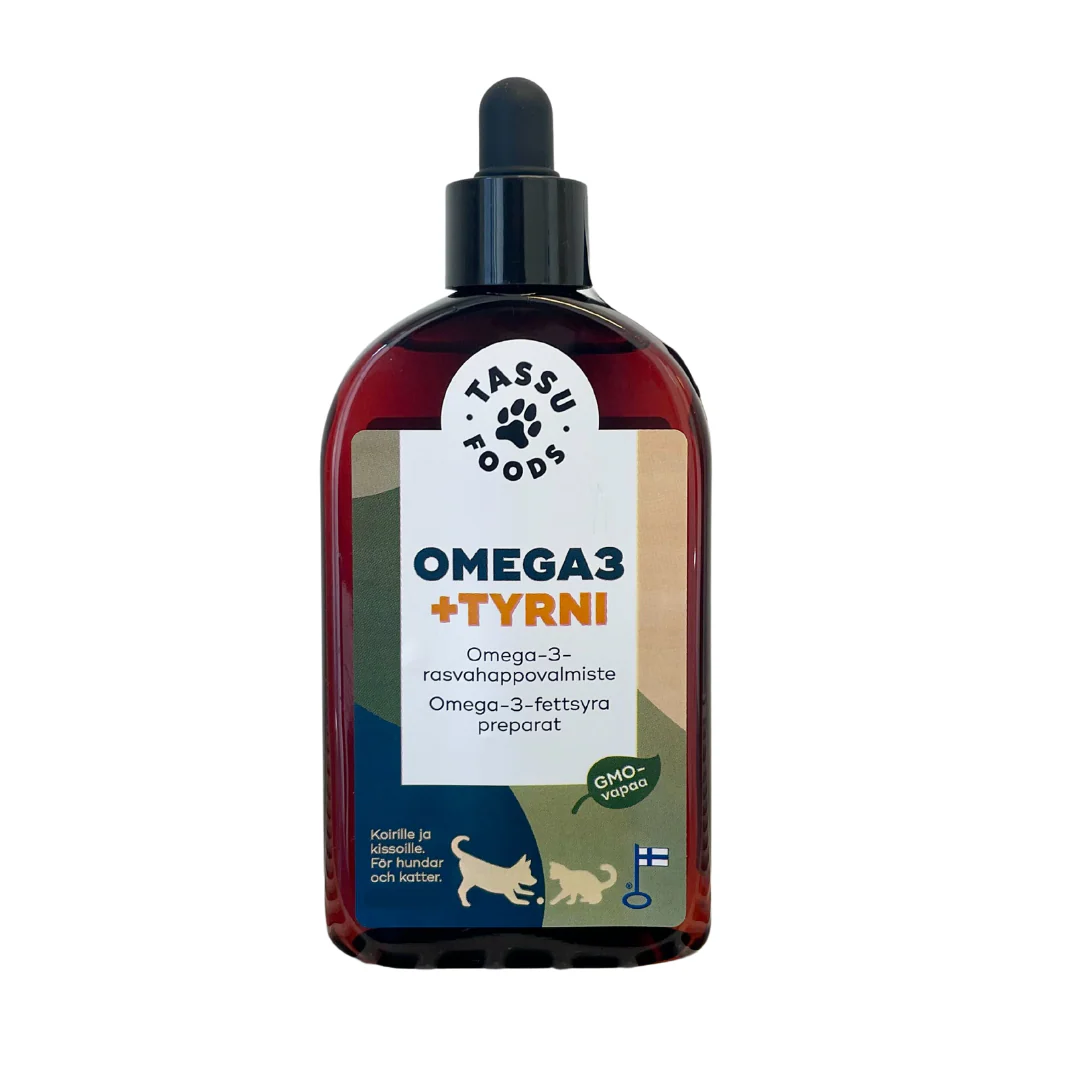 Tassu Foods Omega-3 + Tyrni - Rasvahapot Koirille ja Kissoille 100 ml