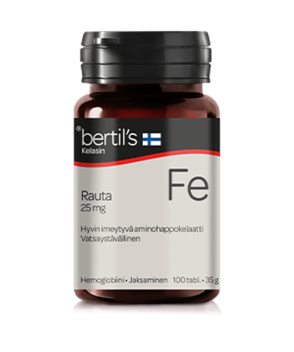 Bertil's Rauta 25 mg - Rauta-aminohappokelaatti 100 tabl.