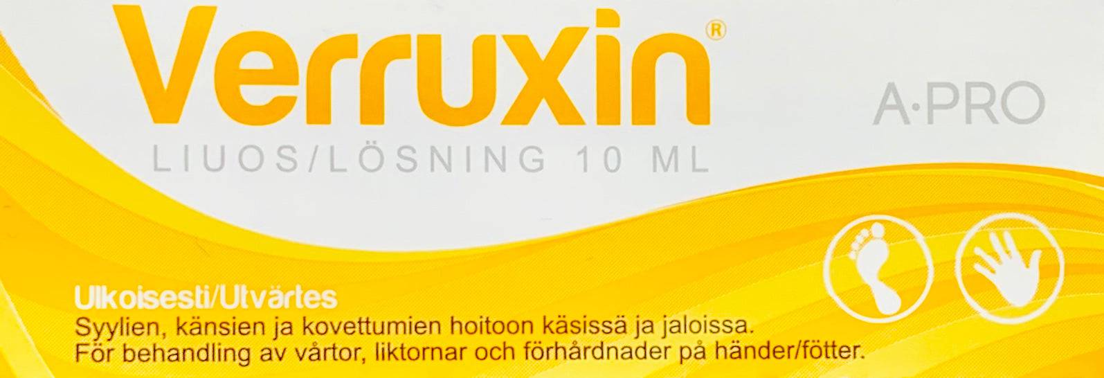 Verruxin Liuos 10 ml - Syylien ja känsien poistoon - Päiväys 08/2026